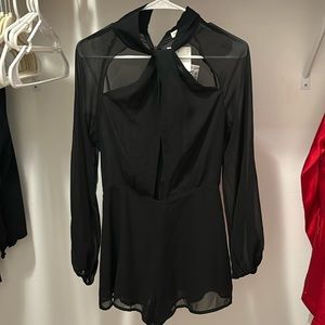 Black romper cotton candy